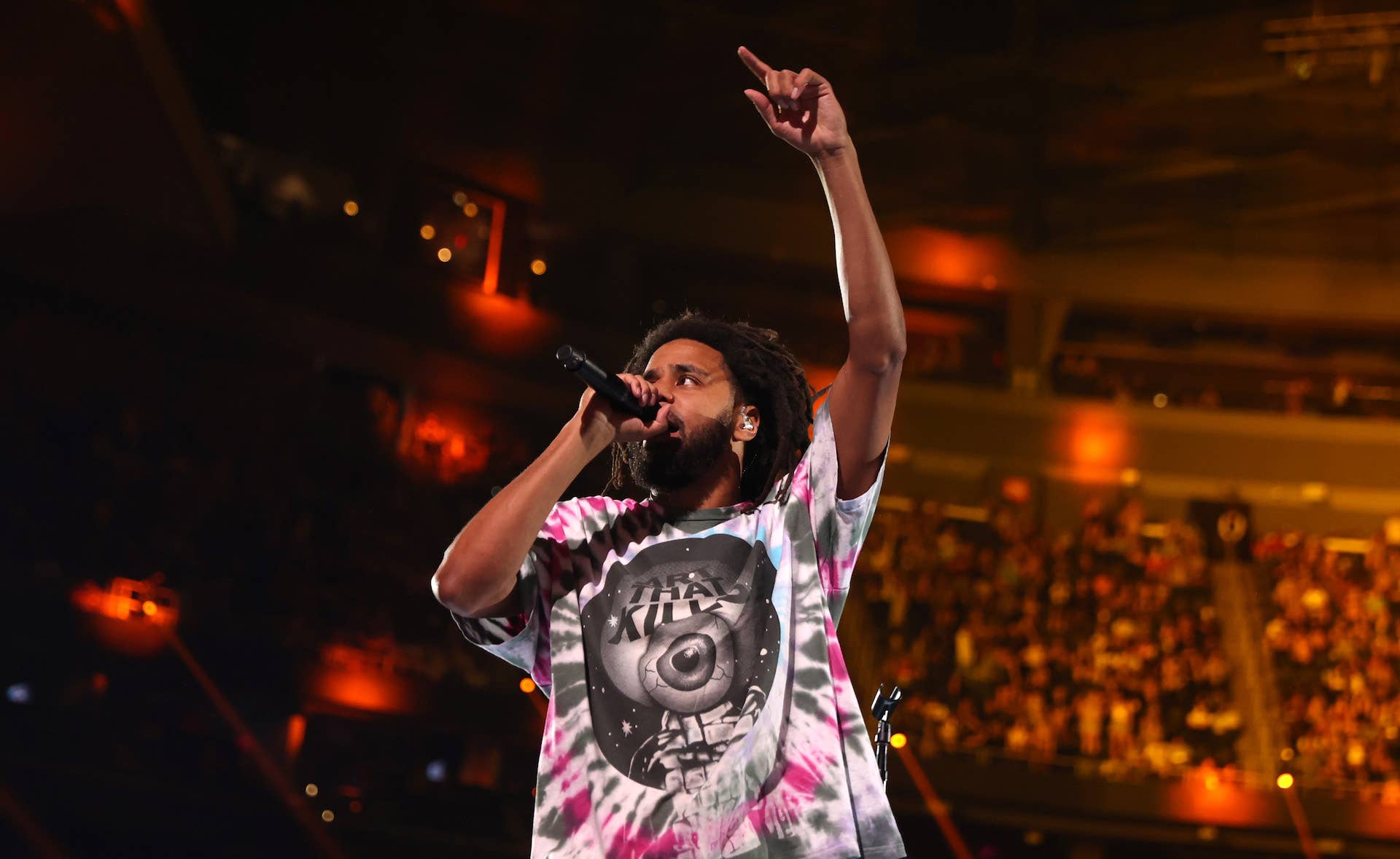 J. Cole performing live onstage