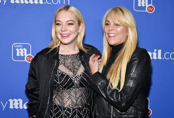 Dina and Linsday Lohan in New York