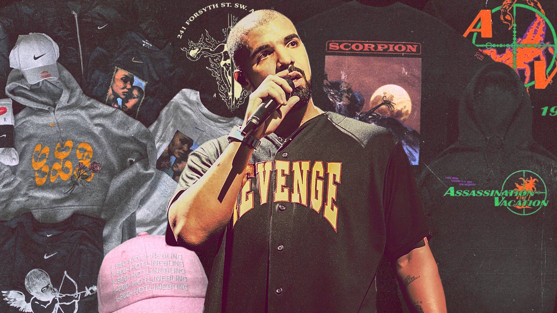 Drake Wears Nike x OVO Football Jersey at Wireless Festival