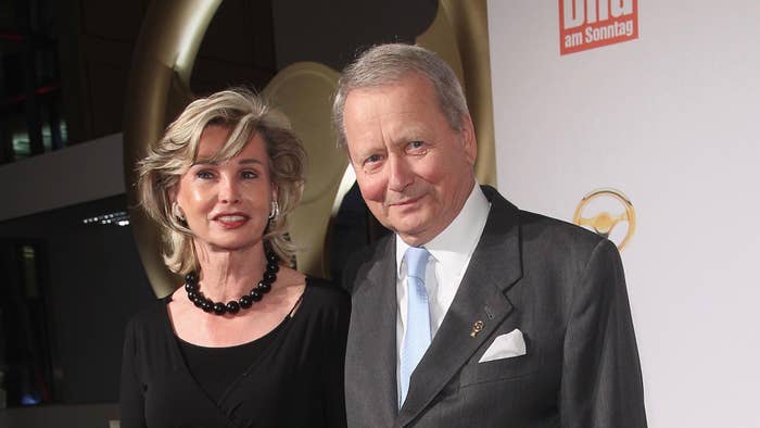 Wolfgang Porsche and his wife Claudia Huebner attend the 2010 Das Goldene Lenkrad awards