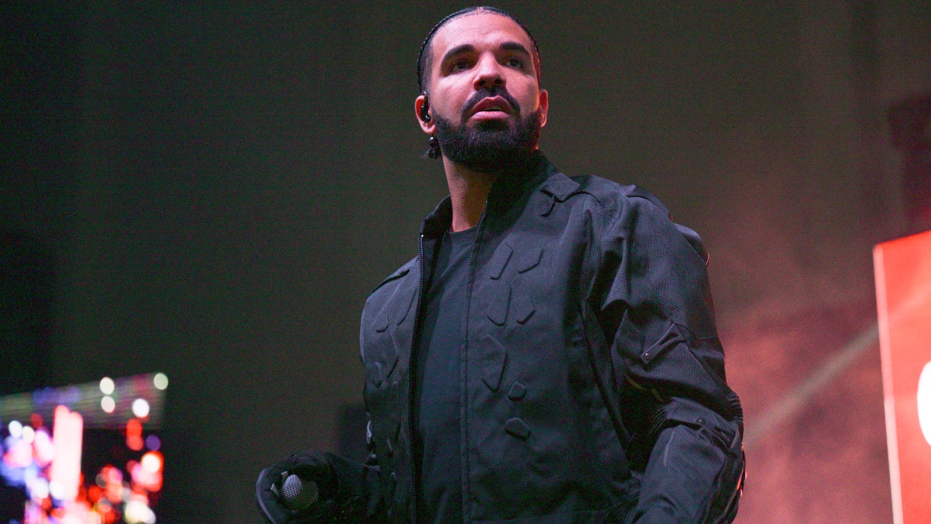 Drake is seen performing live