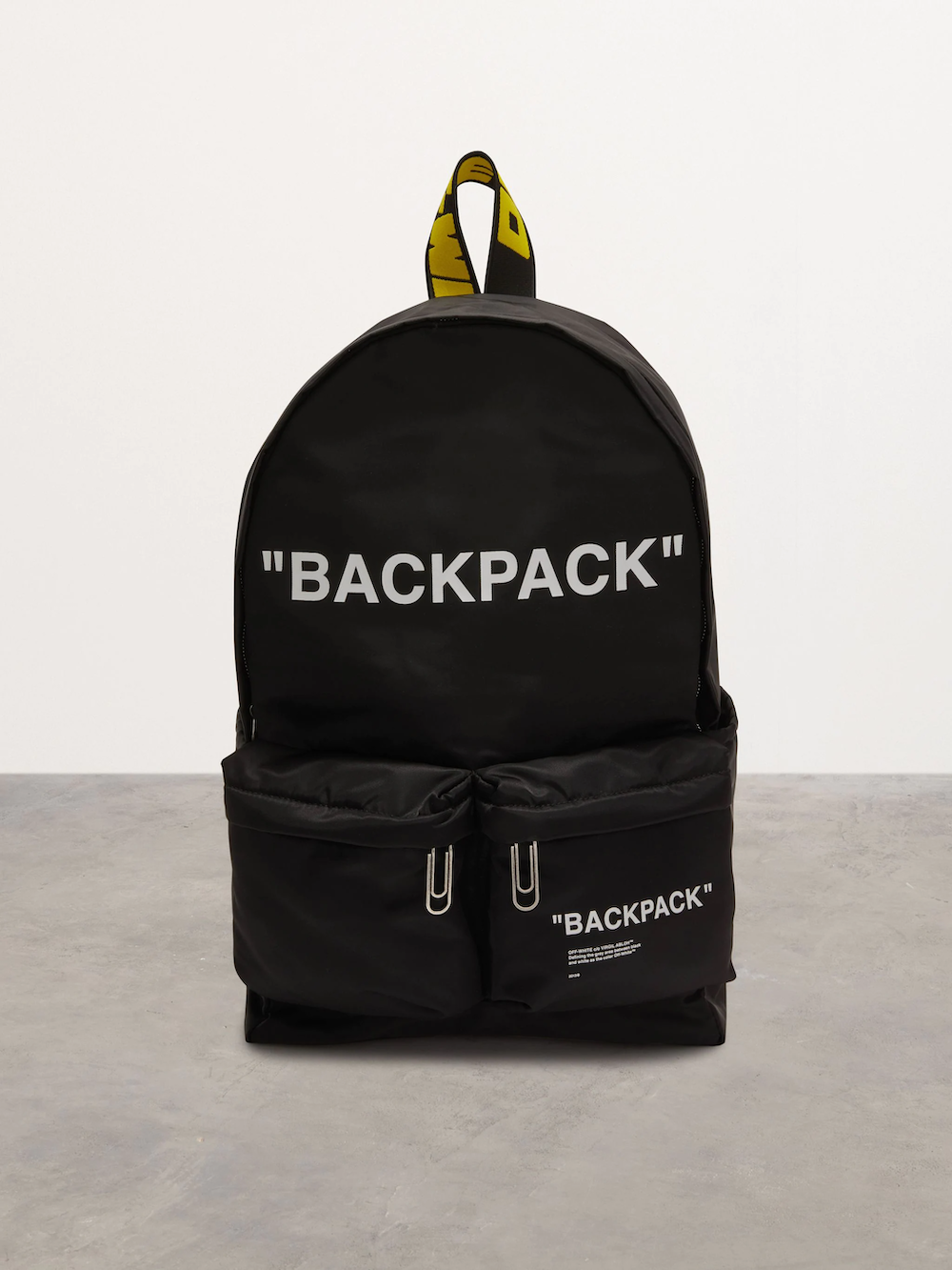 OFF-WHITE Quote Backpack Black in Canvas with Black-tone - US