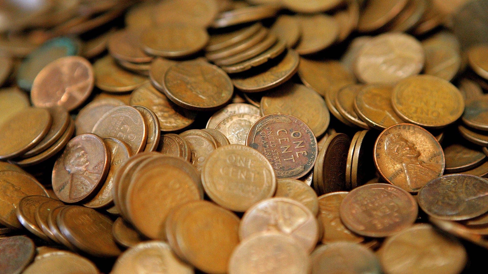 Photograph of a pile of pennies
