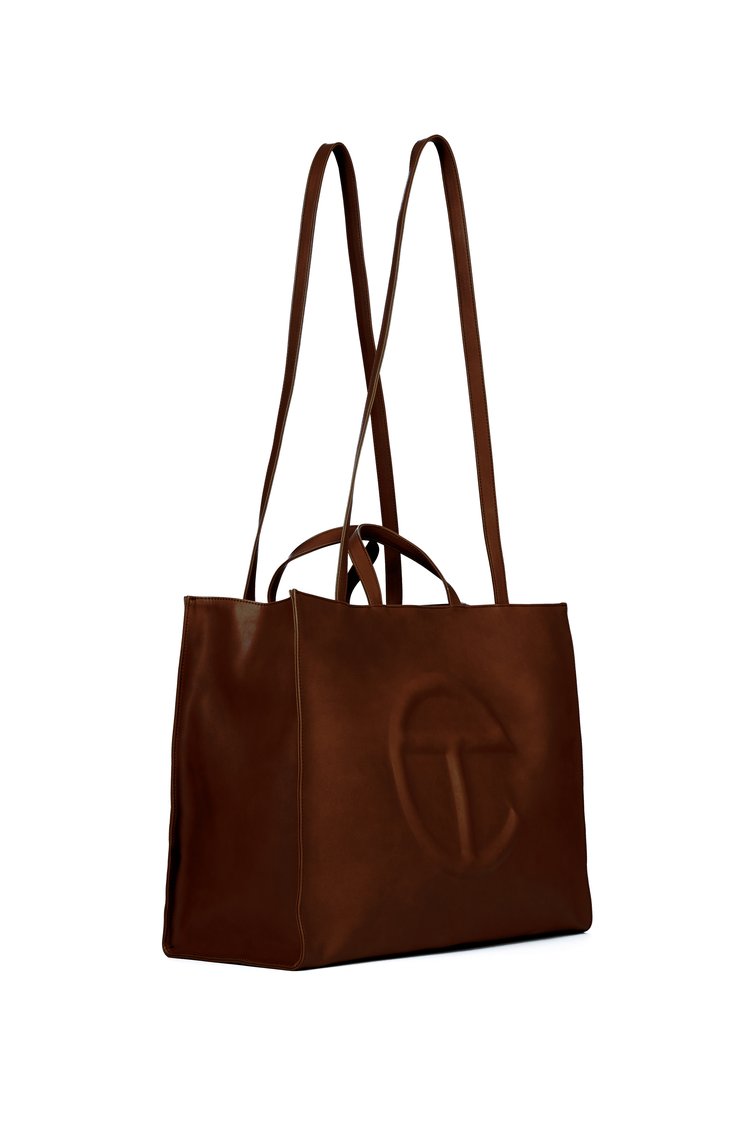 Large Chocolate Telfar Shopping Bag