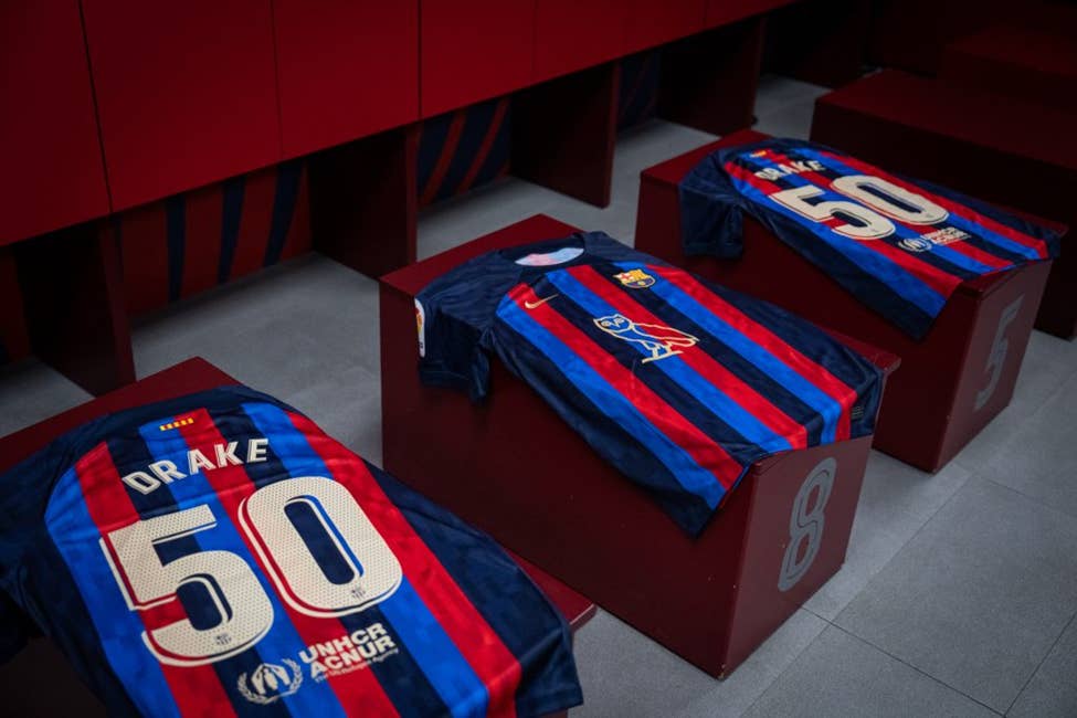 Drake and Barcelona's collaborative kits featuring the OVO owl