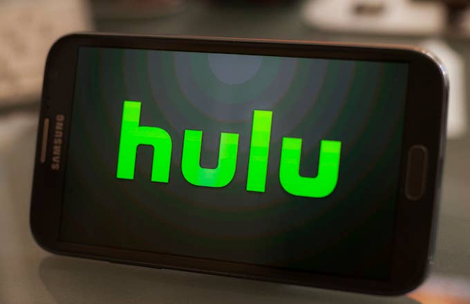 Hulu logo on a smartphone.