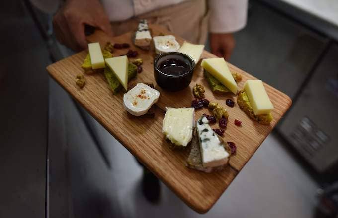 A cheese board.