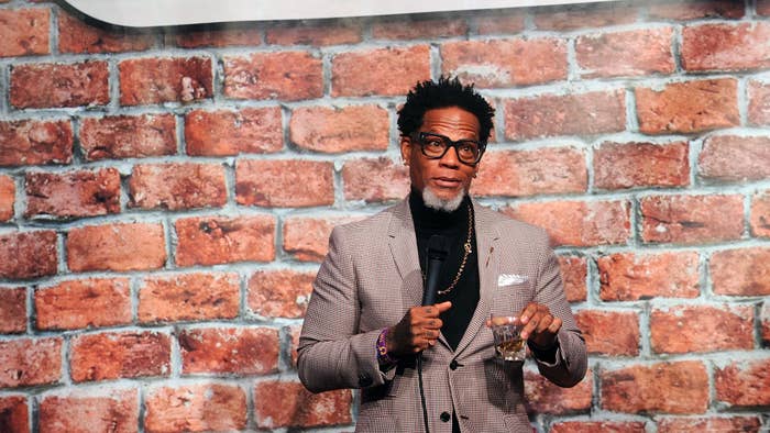 DL Hughley is seen performing comedy