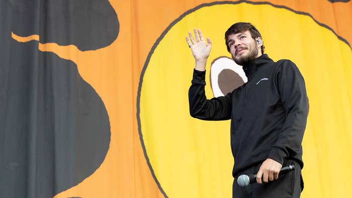 Singer Rex Orange County performs onstage at Vancouver's PNE Amphitheatre