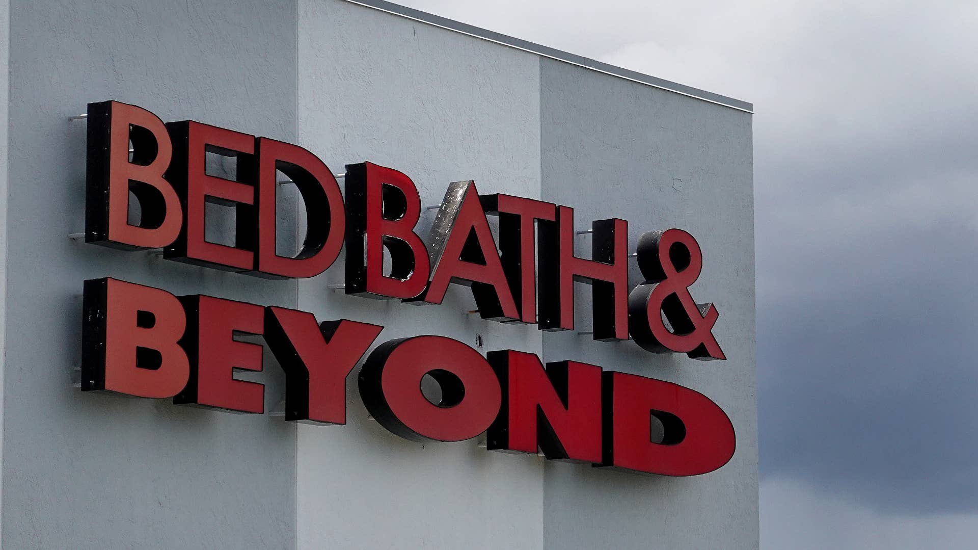 A Bed Bath & Beyond sign hangs outside the store in Miami, Florida.