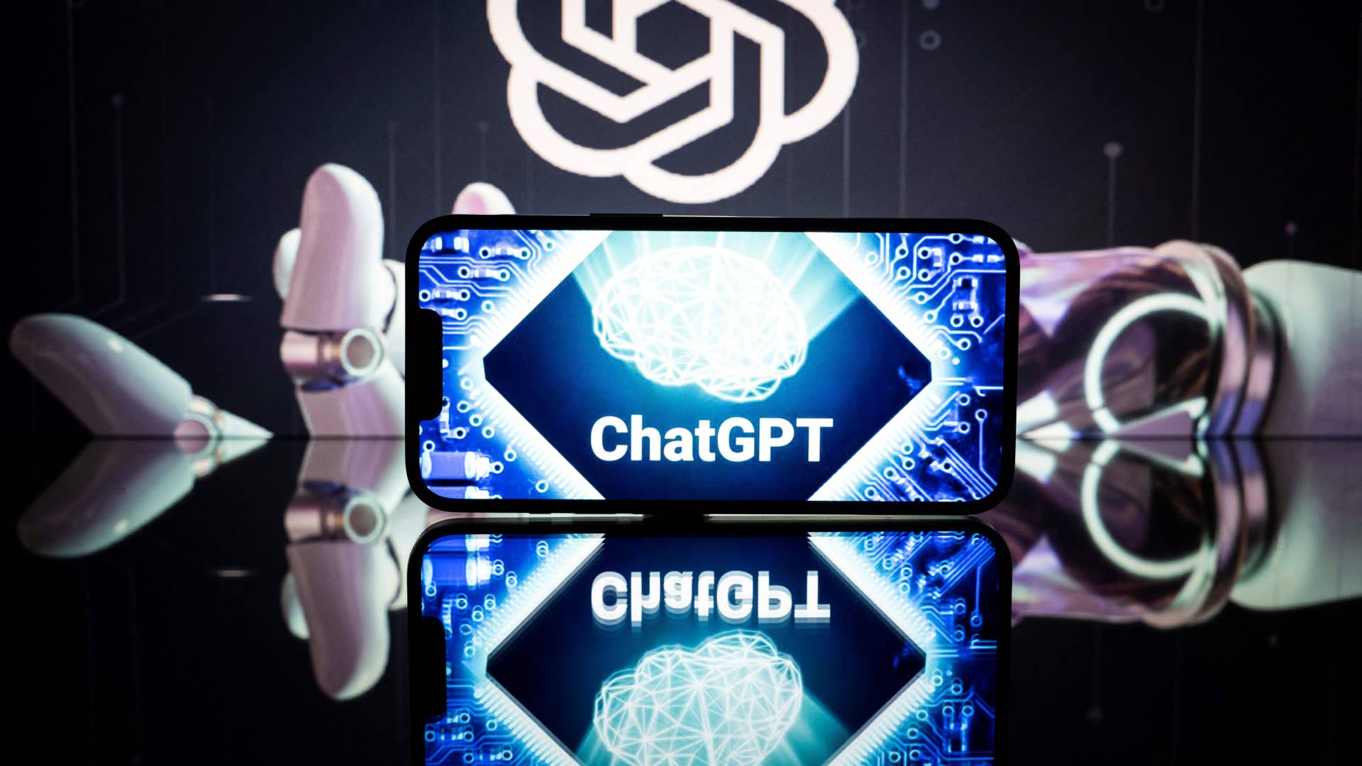 ChatGPT bot is pictured in logo form