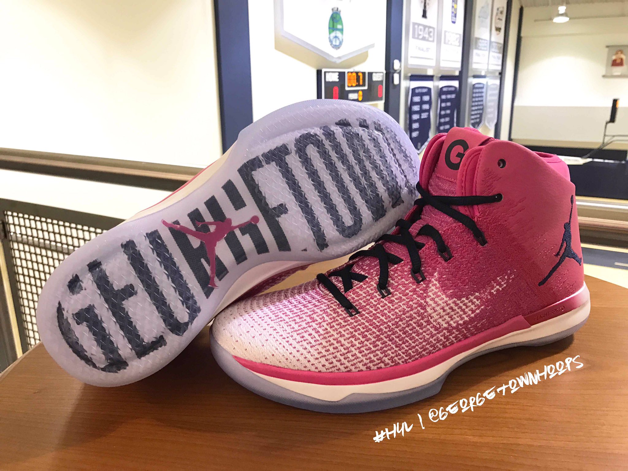 Georgetown basketball pink store shoes 2019