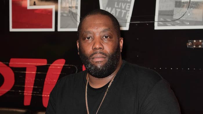 Killer Mike backstage at Hot 107.9 Birthday Bash 25 at Center Parc Credit Union Stadium