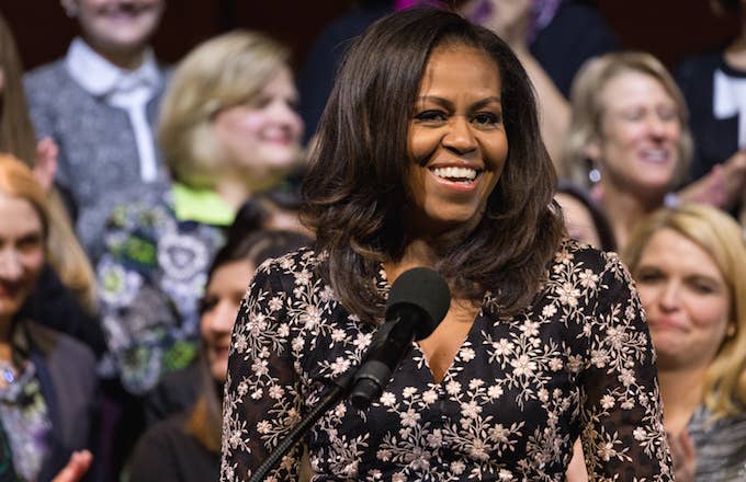 Michelle Obama presenting the 2018 School Counselor of the Year.