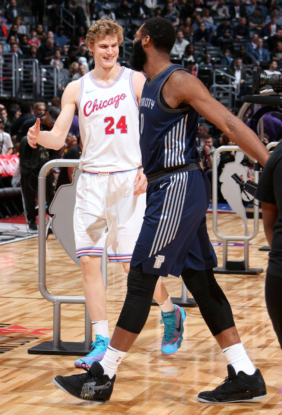 Andre Drummond Wore Custom Jordans for Media Day