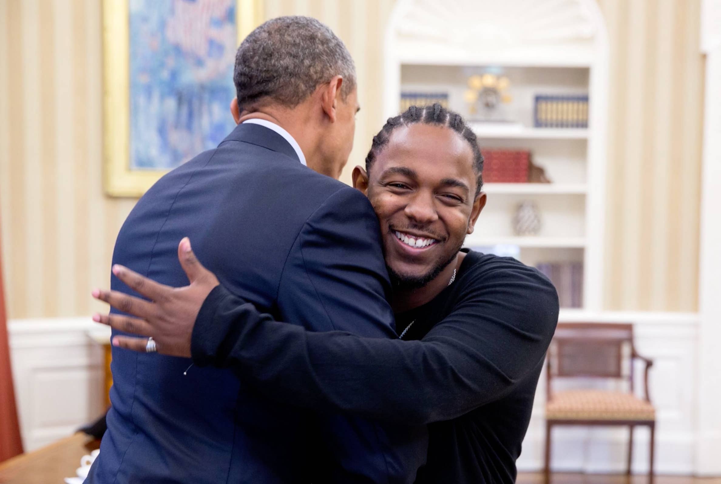Kendrick Lamar meets Barack Obama