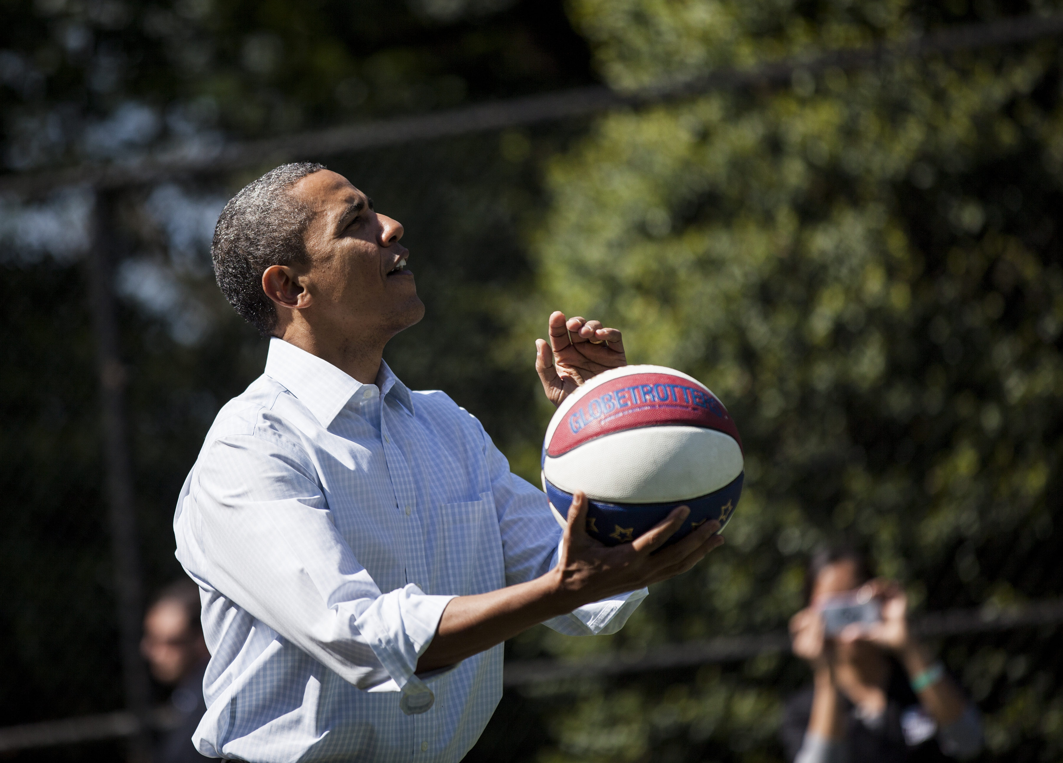 President Obama Shooting Hoops 2012