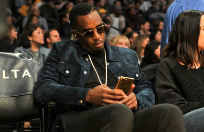 Diddy on phone.