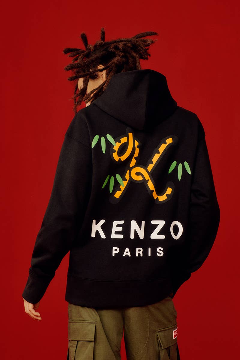 KENZO x Nigo Tiger Tail Oversized Hoodie Black Men's - SS22 - US