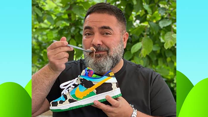 Hikmet Sugoer Eating Ice Cream Out of Nike SB Dunk
