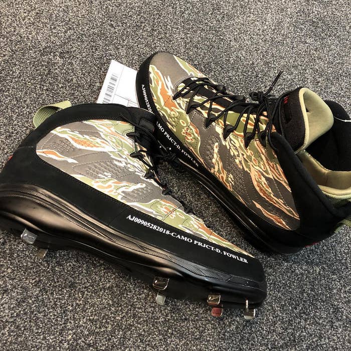 Air Jordan 9 Cleats Memorial Day Camo Dexter Fowler