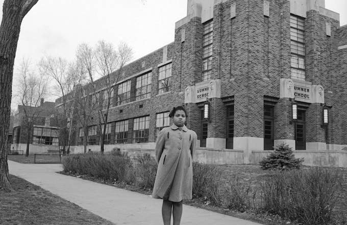 Portrait of 9 year old African American student Linda Brown