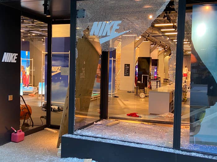 Nike Store Vandalized