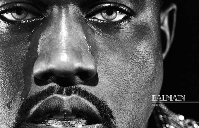 kanye west face black and white