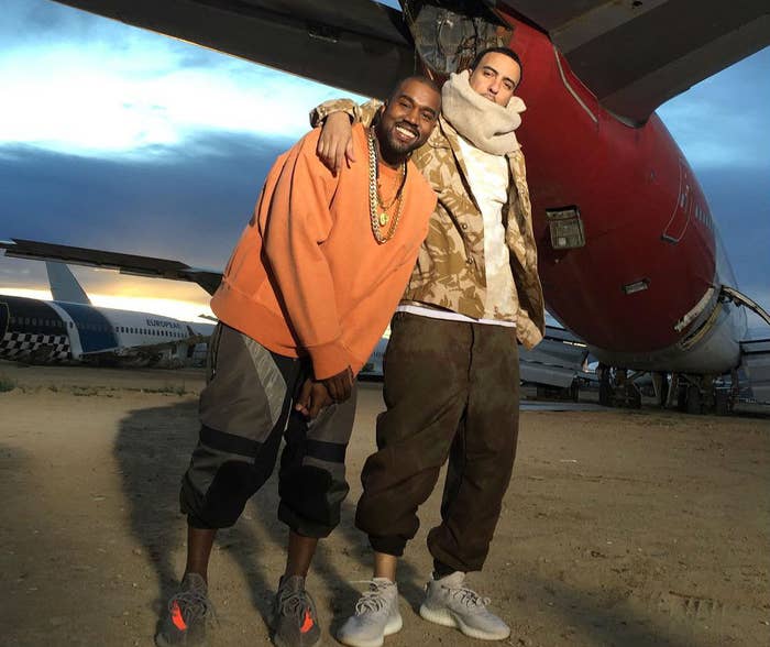 Kanye West &amp; French Montana Wear Season 3 Yeezy Boosts