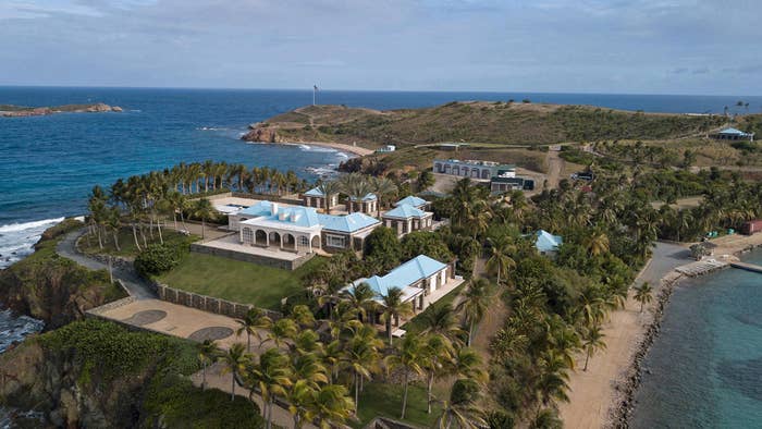 The former home of Jeffrey Epstein on the island of Little St. James in the U.S. Virgin Islands.