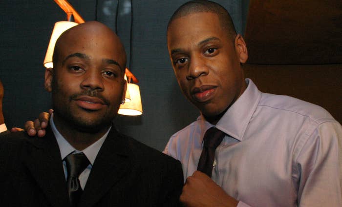 Damon Dash and JayZ during The Launch of Jay Z&#x27;s 40 40 Club