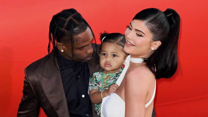 Travis Scott, Stormi Webster and Kylie Jenner