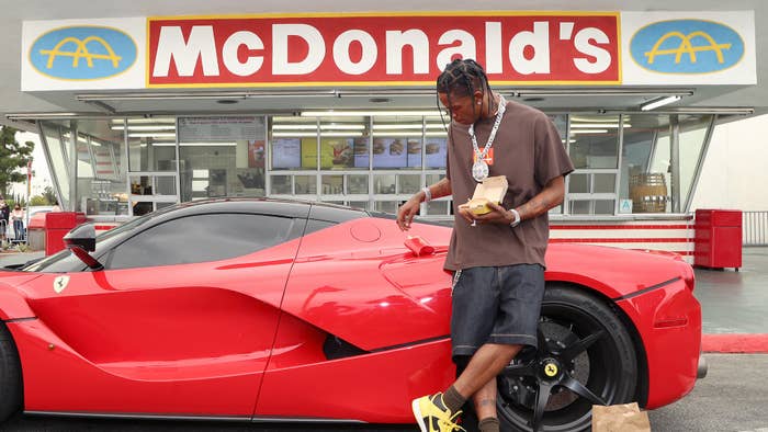 Travis Scott surprises crew and customers at McDonald's