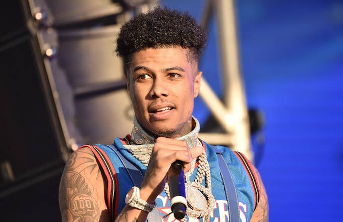 Blueface performs during the 2019 Rolling Loud music festival.