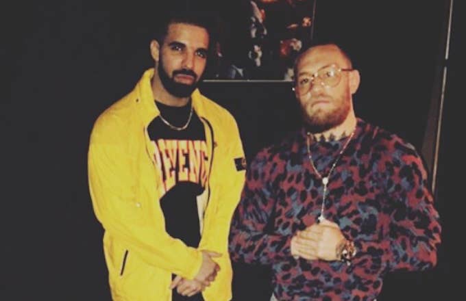 Conor McGregor posts picture of himself and Drake on Instagram.