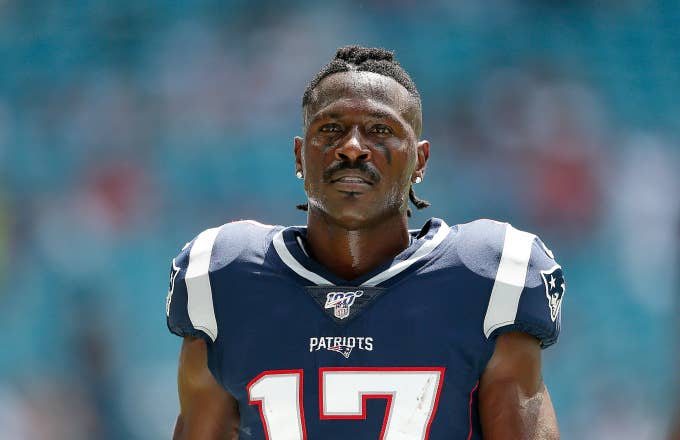 Antonio Brown #17 of the New England Patriots