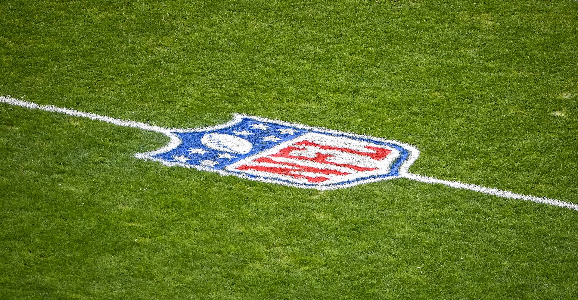 NFL logo at 50 yard line