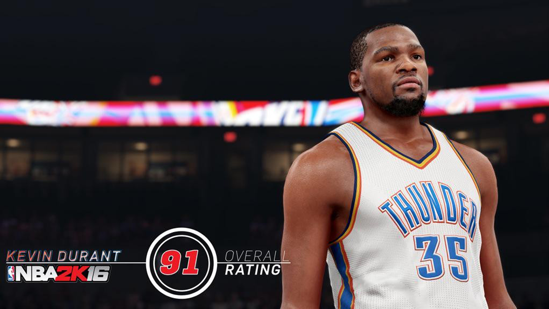 Kevin Durant 91 overall NBA 2K16