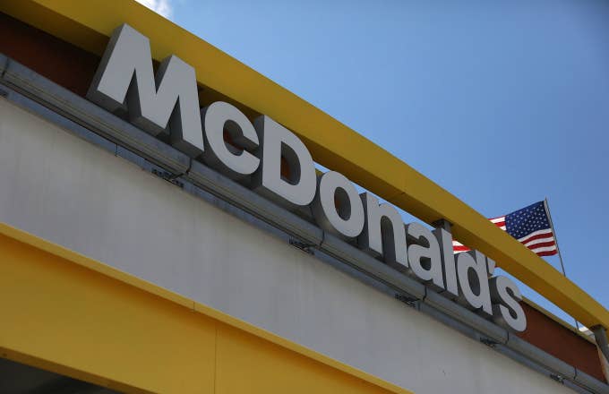 A McDonald's sign is seen on a restaurant on April 30, 2018 in Miami, Florida.
