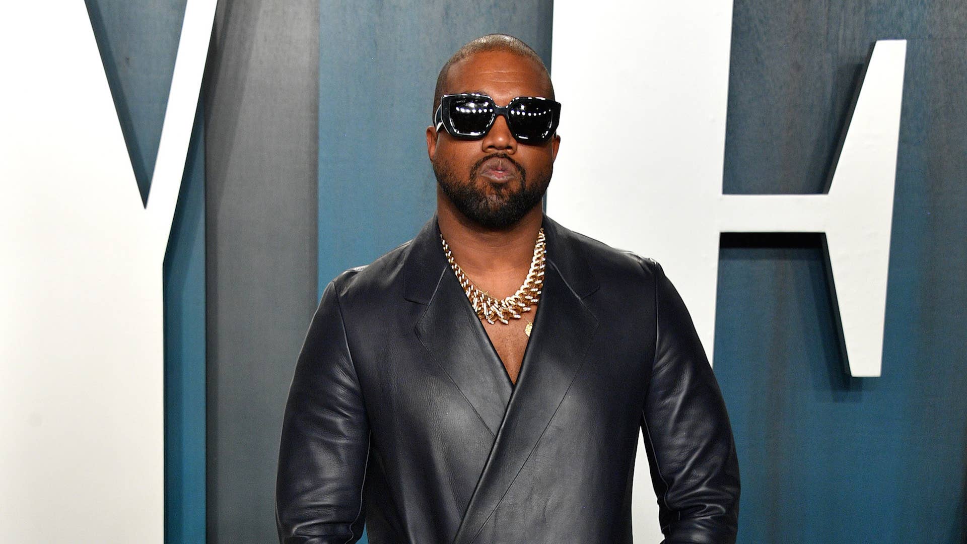 Kanye West attends the 2020 Vanity Fair Oscar party