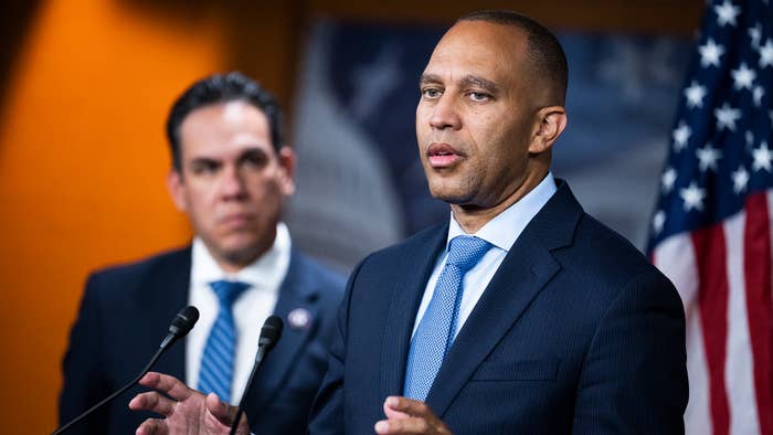 Hakeem Jeffries, who has just been elected Congress&#x27; first Black party leader by the Democrats.