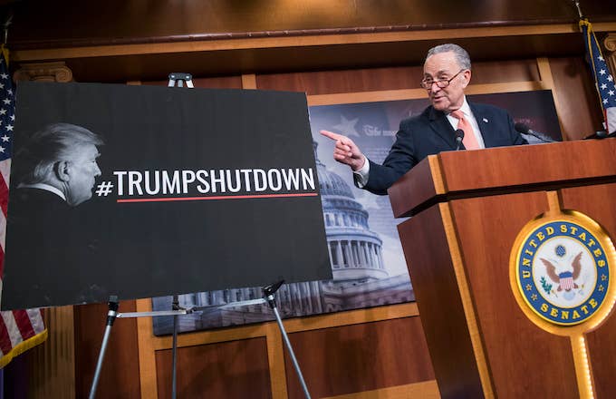 Senate Minority Leader Charles Schumer addresses the government shutdown.