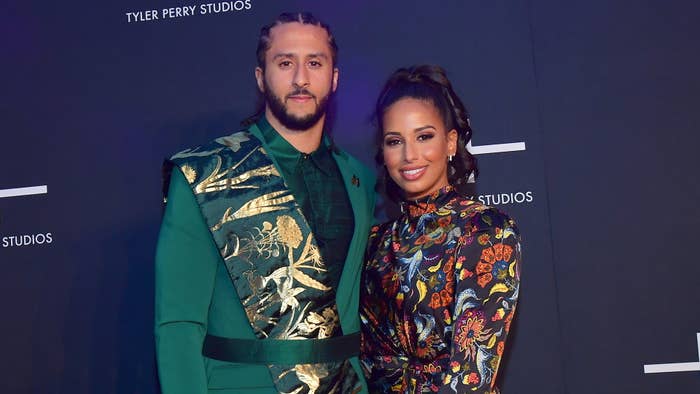 Colin Keapernick and Nessa Diab attend Tyler Perry Studios Grand Opening Gala