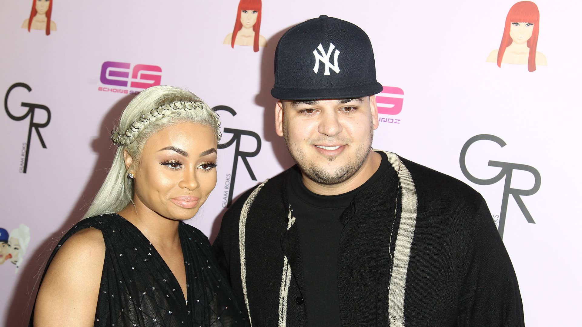 Blac Chyna and Rob Kardashian attend red carpet together.