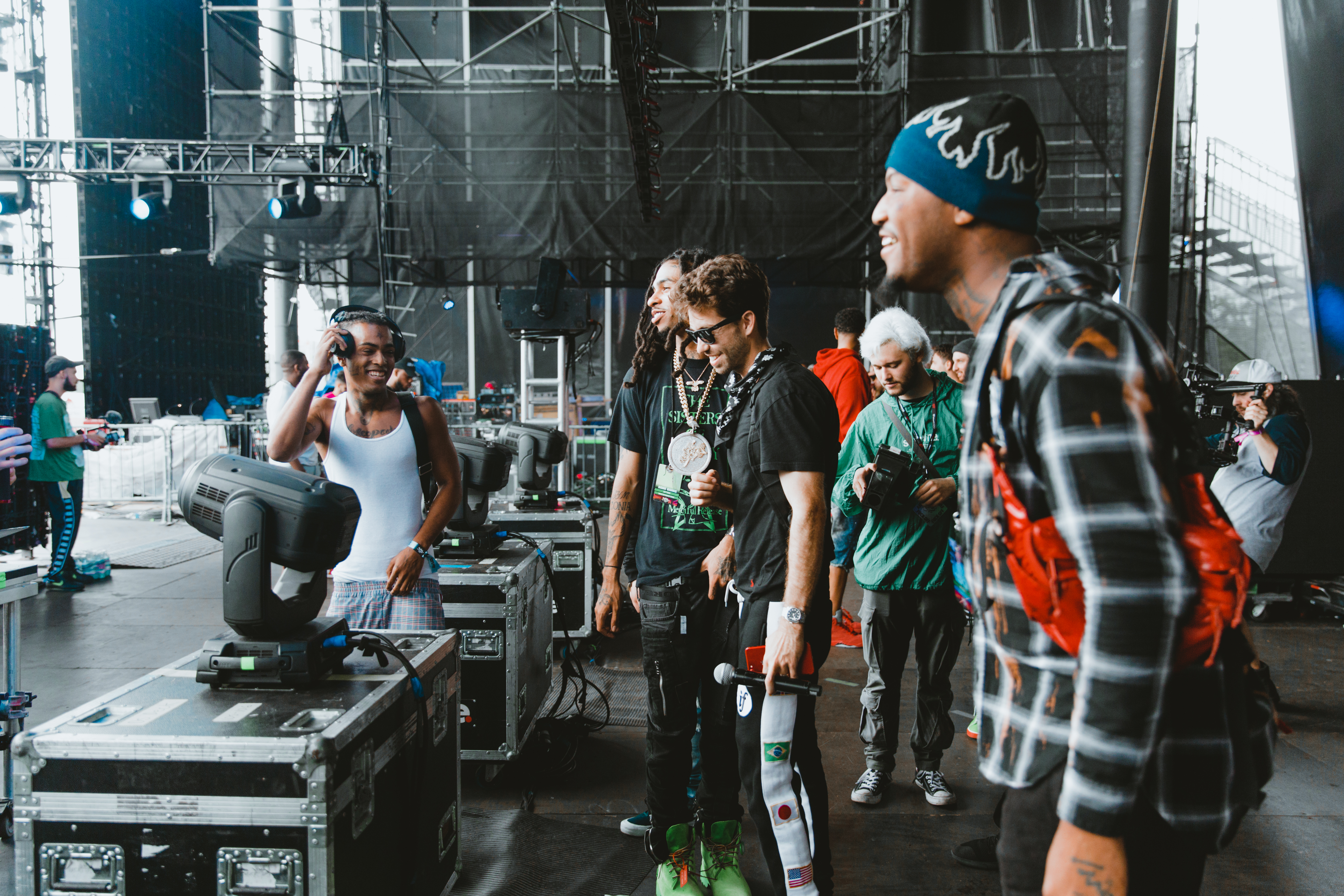 Rolling Loud co founder Tariq Cherif backstage.