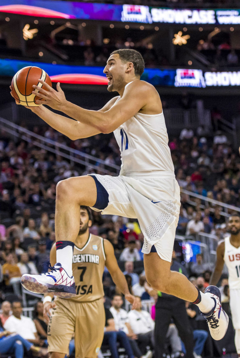 Klay Thompson Wearing the USA ANTA KT1 Low