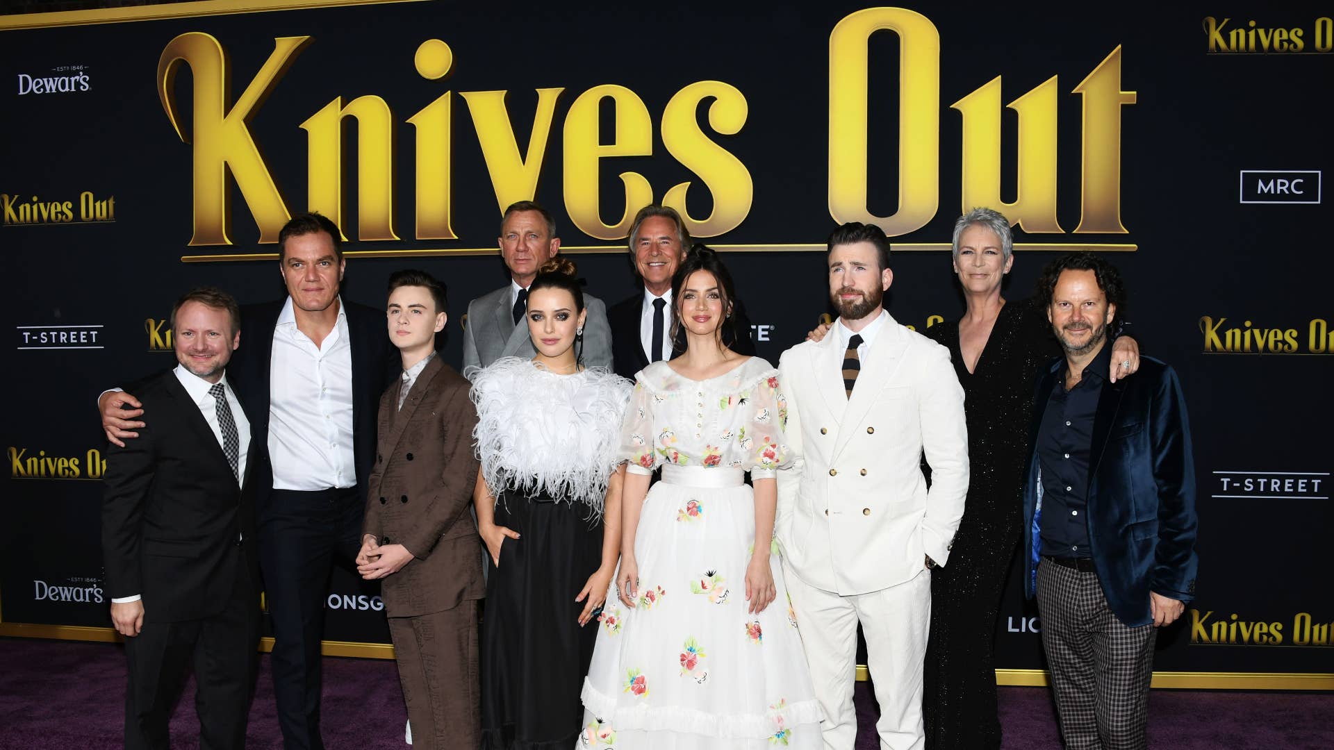 Rian Johnson, Daniel Craig, and cast attend premiere of "Knives Out."