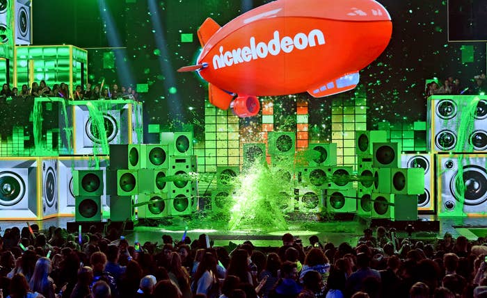 The stage at a Nickelodeon awards show