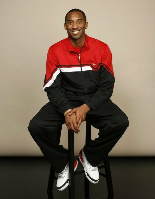 Kobe Bryant Wearing the &quot;Fire Red&quot; Air Jordan 3