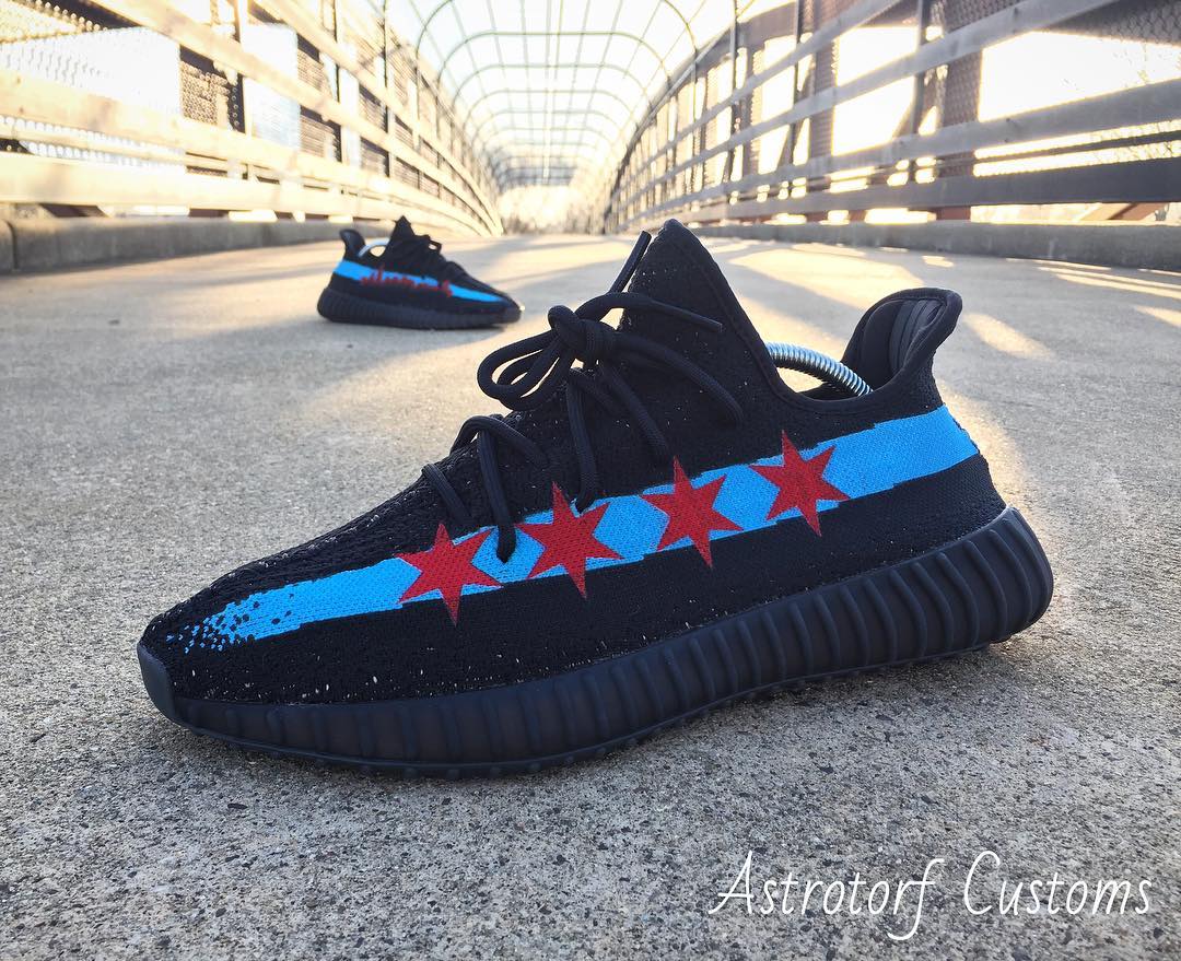 Adidas Yeezy 350 Boost V2 Customs: Chicago by Astrotorf Customs